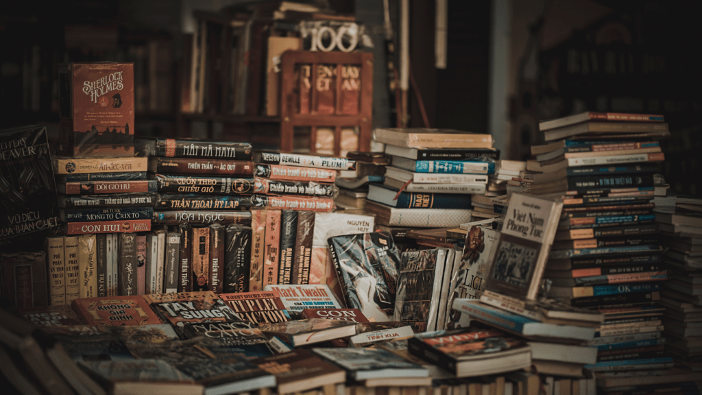 a stack of books