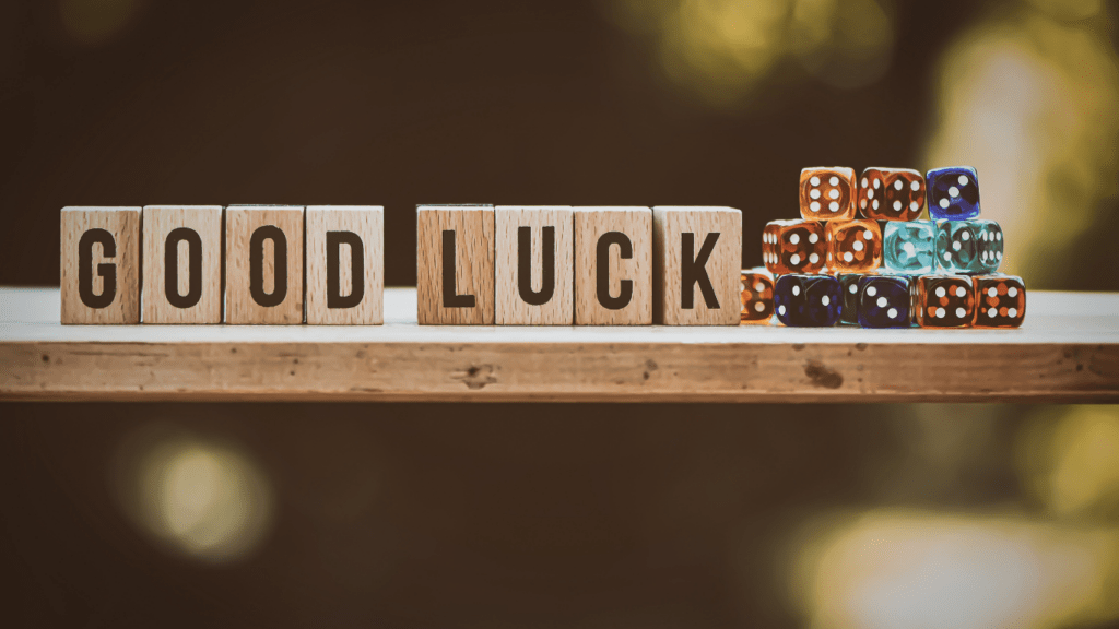 A Good Luck written on a wood