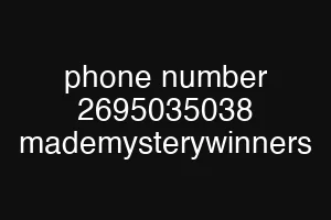 phone number 2695035038 mademysterywinners